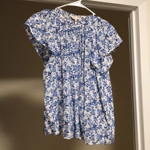 Blue and white Rebecca Taylor blouse size 8.